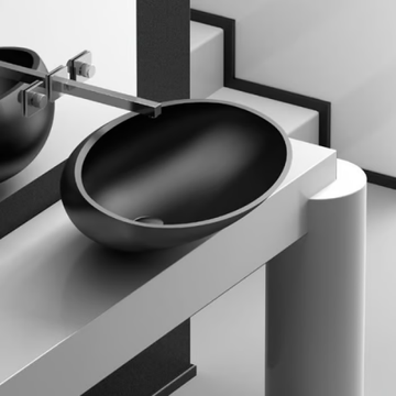 KOOL OVERSIZE - Countertop oval washbasin by Glass Design - view 3